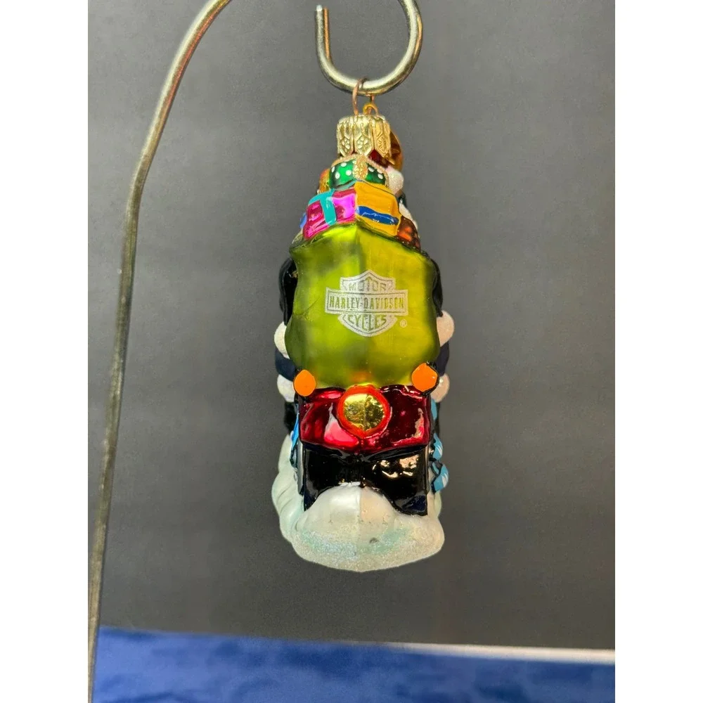Harley Davidson Santa Motorcycle Christmas Ornament‎ Biker Petite free Wheeling